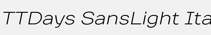 TTDays Sans-Light Italic